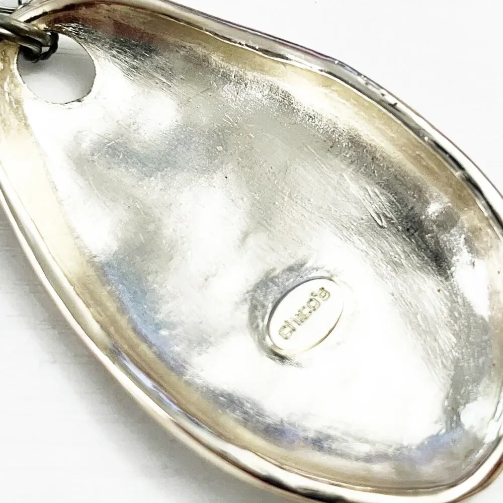 Chico's Chunky Silver & Clear Wire Wrapped Stone Necklace